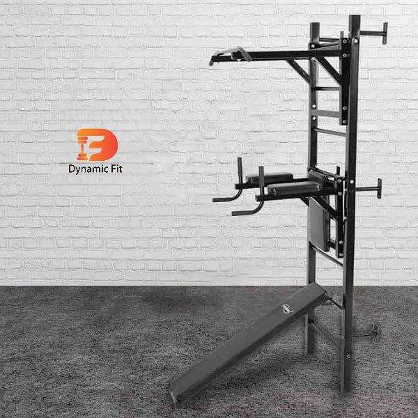 پارالل بارفیکس شکم فضایی مدل نیمکت دار دیواری برند NS